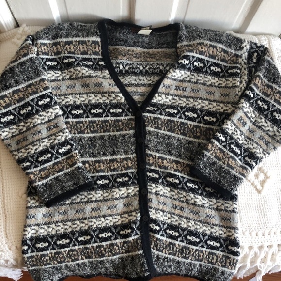 Yarnworks Button Front V Neck Long Sleeve Cardigan Sweater Small - Picture 1 of 11